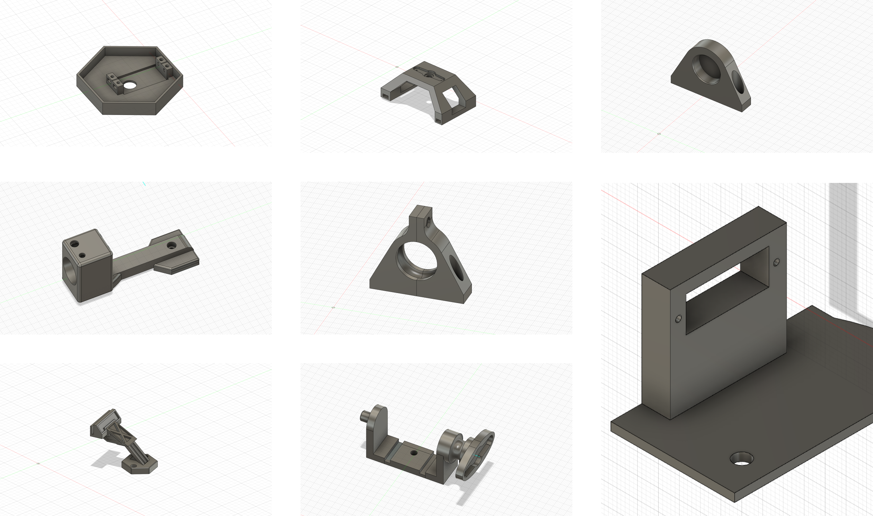 CAD models of all turret parts